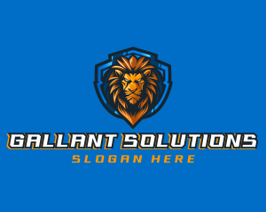 Gaming Shield Lion logo design