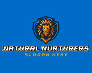 Gaming Shield Lion logo design