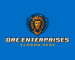 Gaming Shield Lion logo design