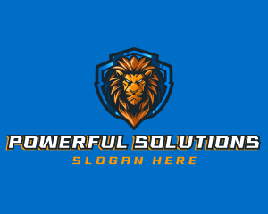 Gaming Shield Lion logo design