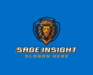 Gaming Shield Lion logo design