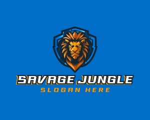 Gaming Shield Lion logo design