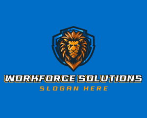 Gaming Shield Lion logo design