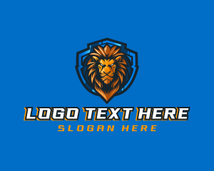 Predator - Gaming Shield Lion logo design
