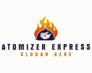 Flame Roast Chicken logo design