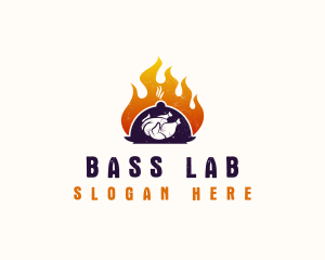 Flame Roast Chicken logo design