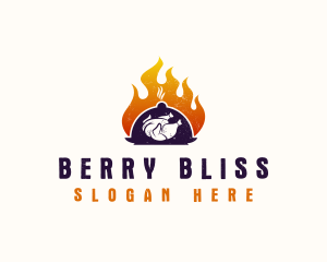 Flame Roast Chicken logo design