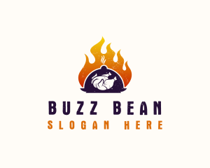 Flame Roast Chicken logo design