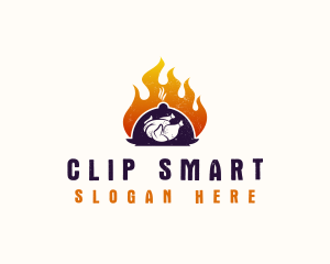 Flame Roast Chicken logo design