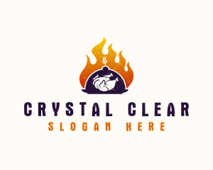 Flame Roast Chicken logo design