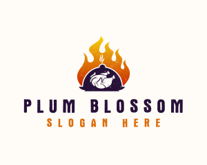 Flame Roast Chicken logo design