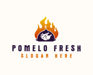 Flame Roast Chicken logo design