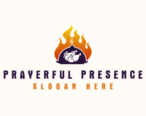 Flame Roast Chicken logo design