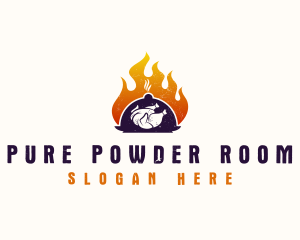 Flame Roast Chicken logo design