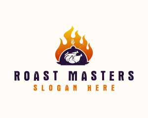 Flame Roast Chicken logo design