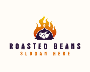 Flame Roast Chicken logo design