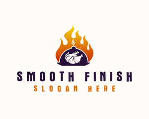 Flame Roast Chicken logo design