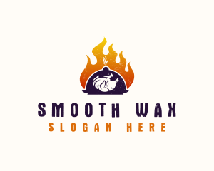 Flame Roast Chicken logo design