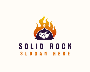 Flame Roast Chicken logo design