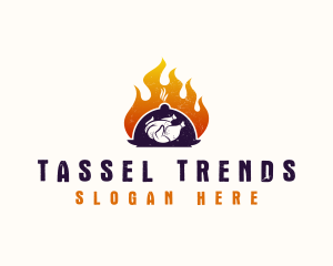 Flame Roast Chicken logo design