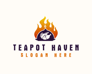 Flame Roast Chicken logo design