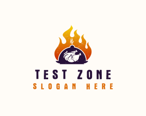 Flame Roast Chicken logo design