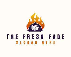 Flame Roast Chicken logo design