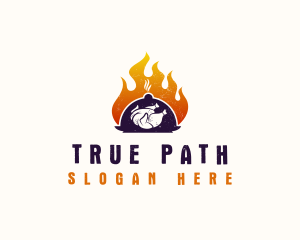 Flame Roast Chicken logo design