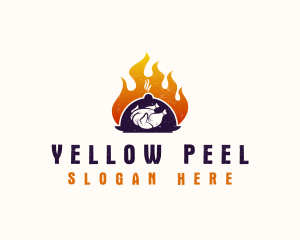 Flame Roast Chicken logo design