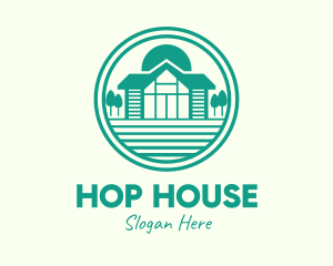 Green Cottage House logo design