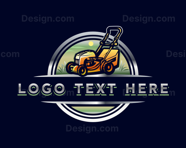 Lawn Care Mowing Logo