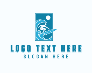 Ocean Wave Surfing logo