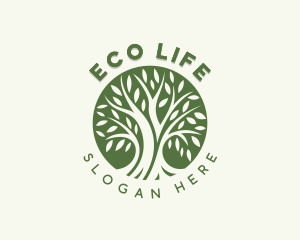 Eco Wellness Tree logo design