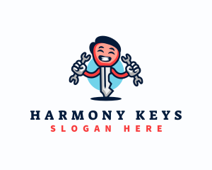 Key Wrench Tool logo design