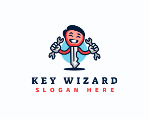 Key Wrench Tool logo design