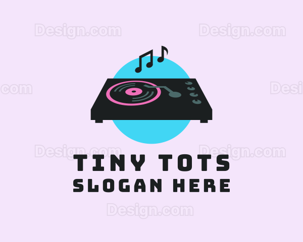 DJ Music Turntable Logo