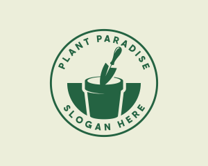 Gardening Plant Trowel logo design