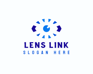 Blue Eye Lens  logo design