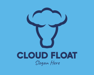 Blue Bull Cloud logo design