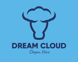 Blue Bull Cloud logo design