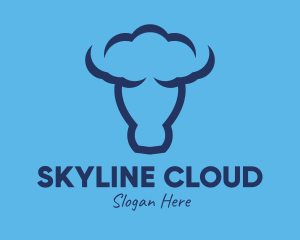 Blue Bull Cloud logo design