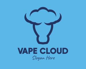 Blue Bull Cloud logo design