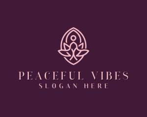 Meditation Yoga Lotus logo design