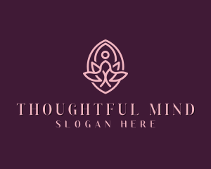 Meditation Yoga Lotus logo design