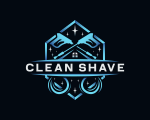 Power Wash Cleaning Maintenance logo design