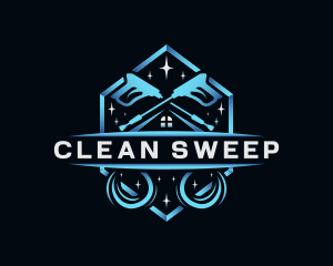 Power Wash Cleaning Maintenance logo design