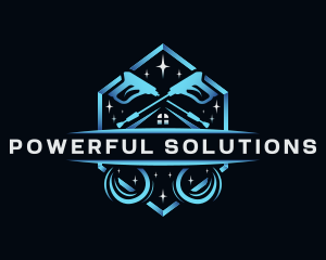 Power Wash Cleaning Maintenance logo design