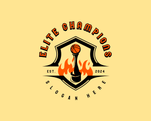 Basketball Championship Trophy logo