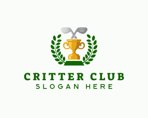 Golf Clubs Tournament Trophy logo design