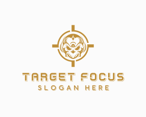 Target Skull Combat logo design